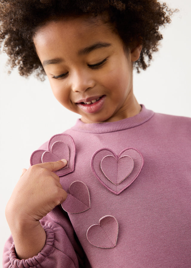 Mayoral Mauve Heart Frill Dress