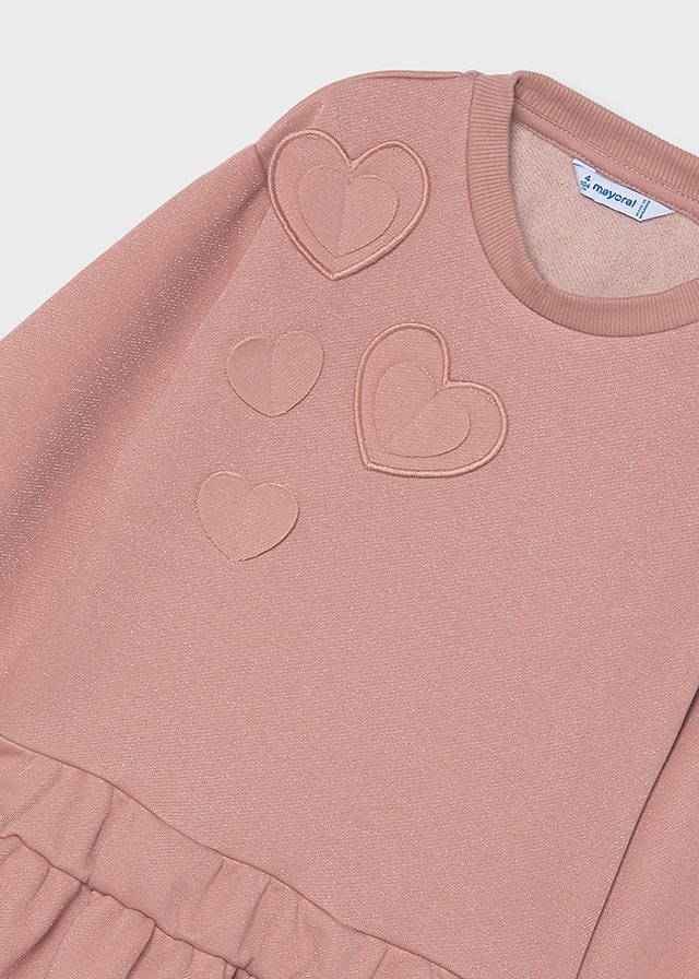 Mayoral Pink Heart Frill Dress
