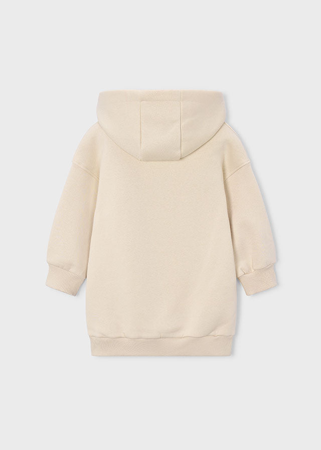 Mayoral Cream Leopard Hooded Dress