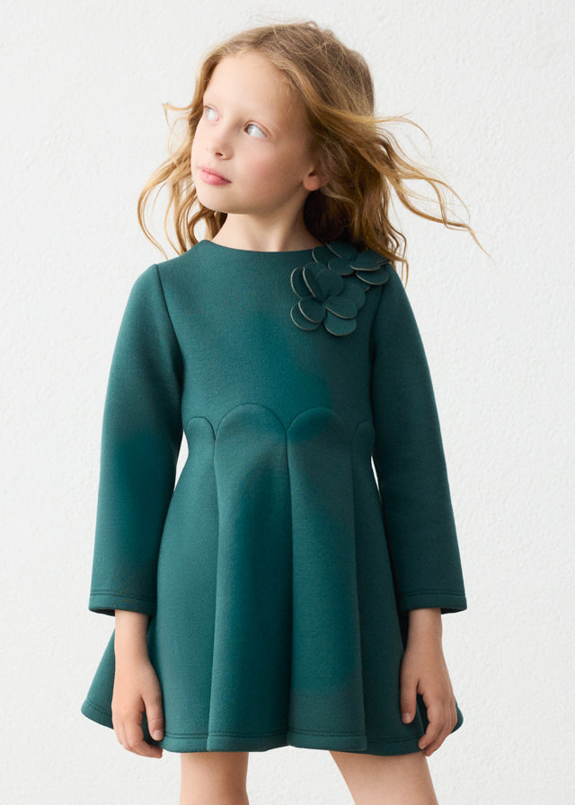 Mayoral Green 3D Flower Dress
