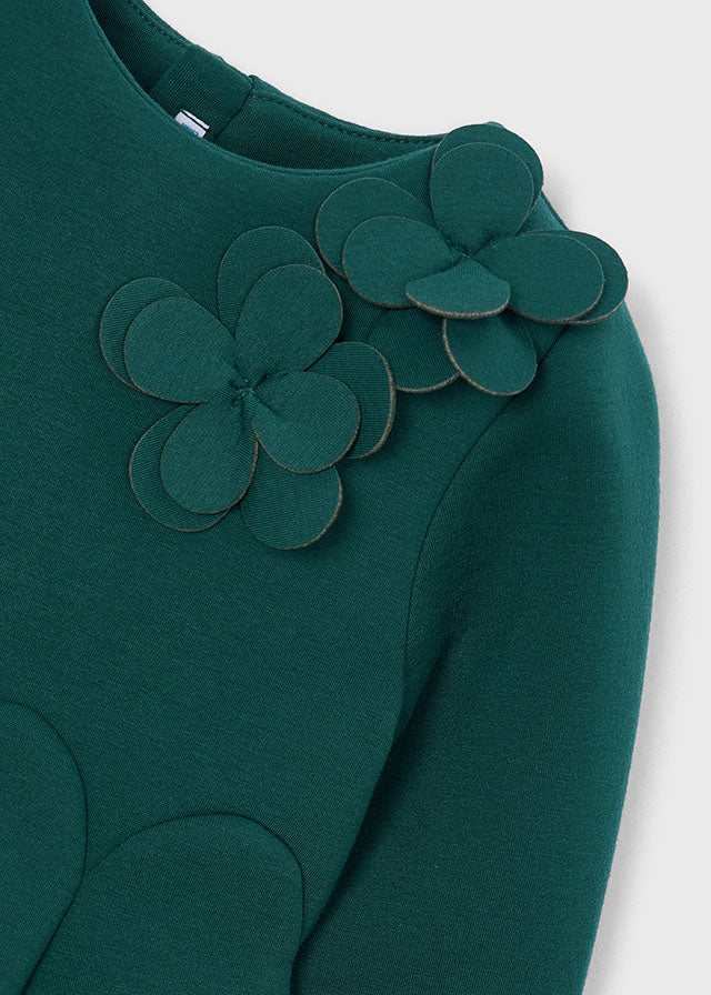 Mayoral Green 3D Flower Dress