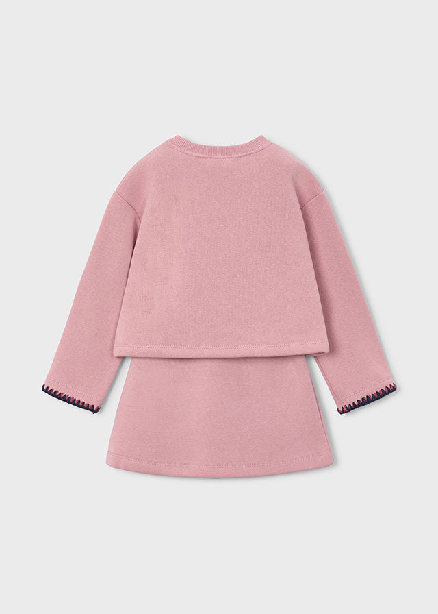 Mayoral Pink Heart Pocket Skirt Set