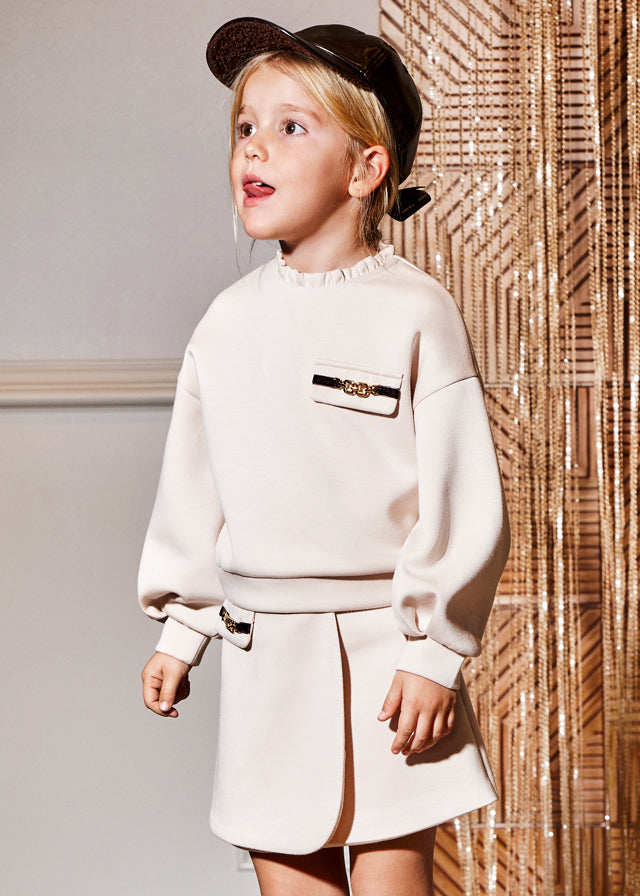 Abel & Lula Oat Pocket Skirt Set