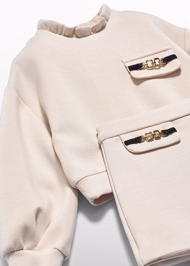 Abel & Lula Oat Pocket Skirt Set