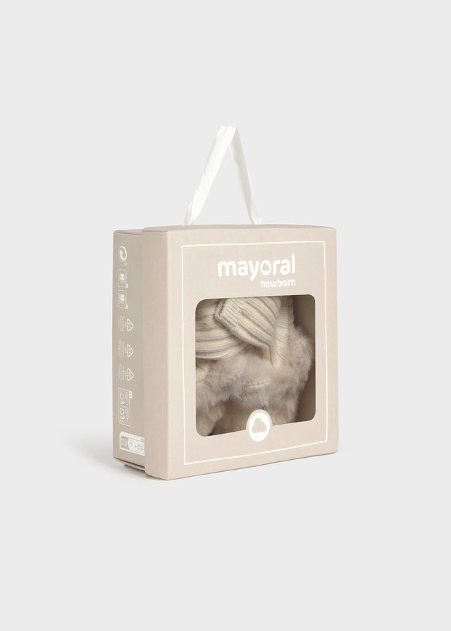 Mayoral Newborn Teddy Fluffy Booties 9154