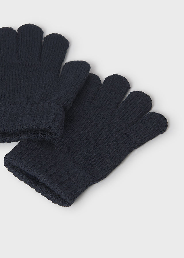 Mayoral Navy Knit Hat & Gloves Set