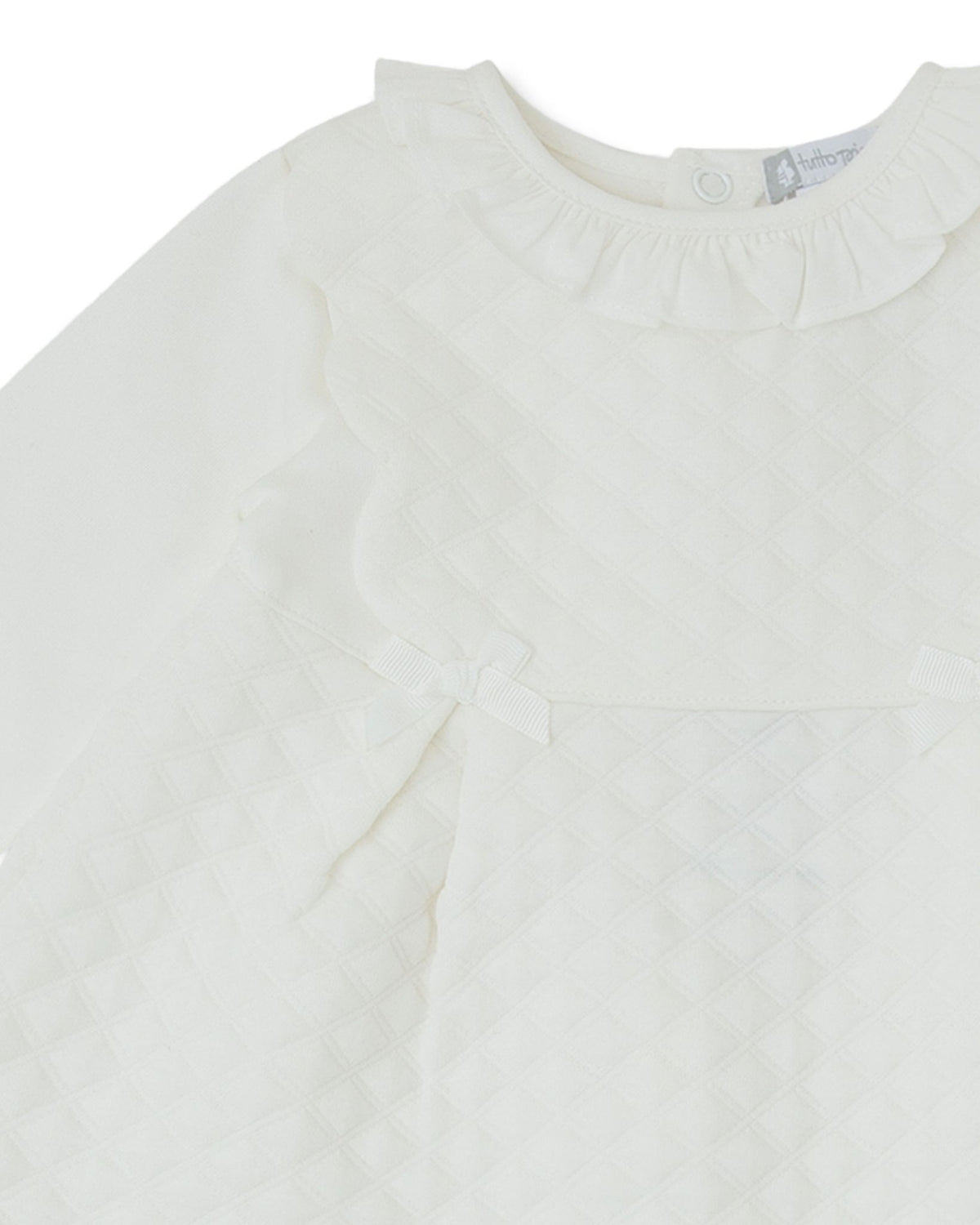 Tutto Piccolo White Quilted Dress & Tights 2282