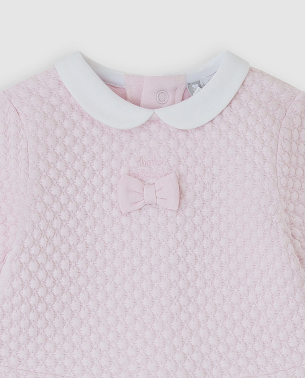 Tutto Piccolo Pink Quilted Bow Dress & Tights 2285