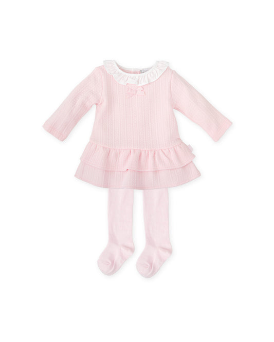 Tutto Piccolo Pink Cable Dress & Tights 2290