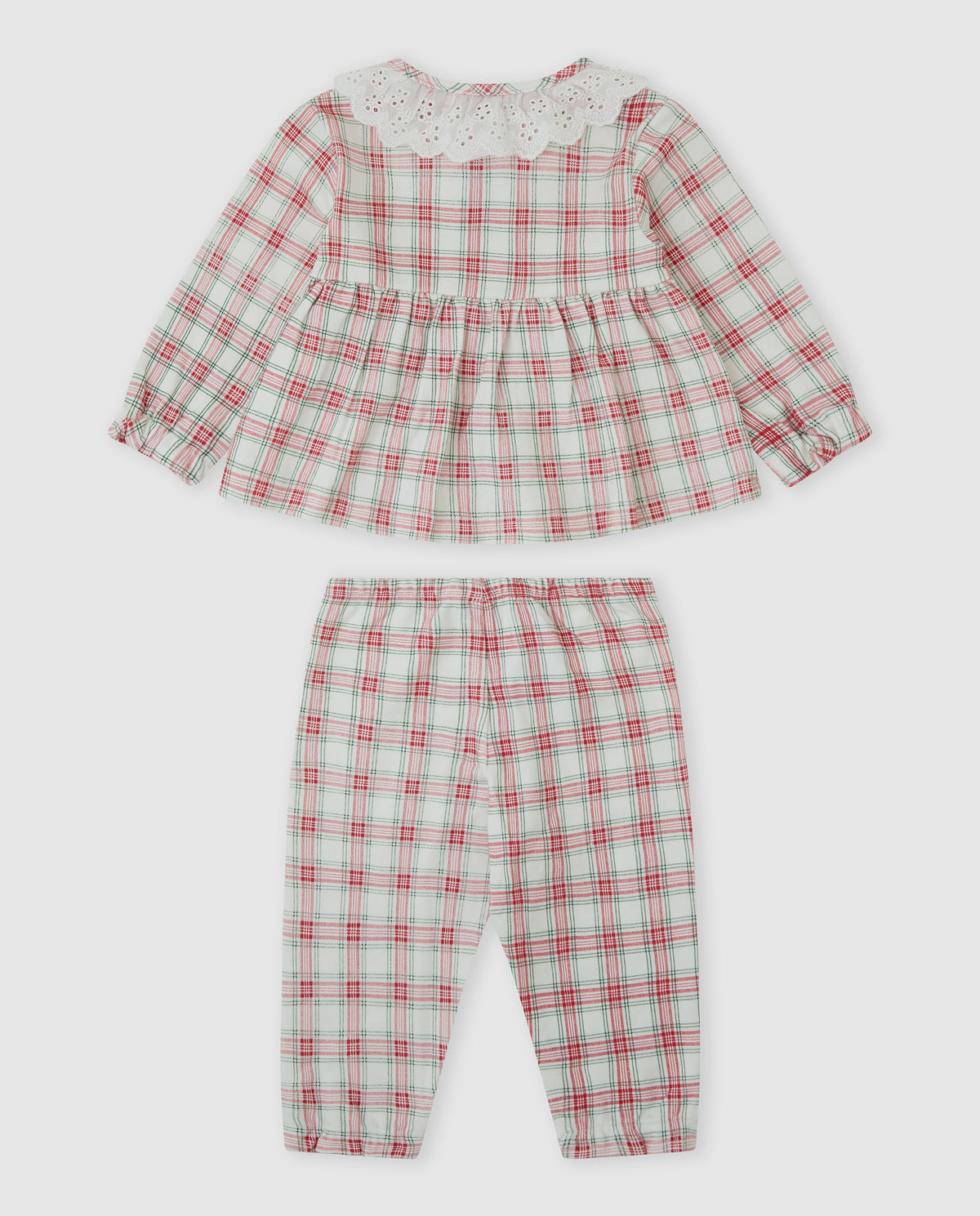 Tutto Piccolo Girls Red Check Pyjamas 2389