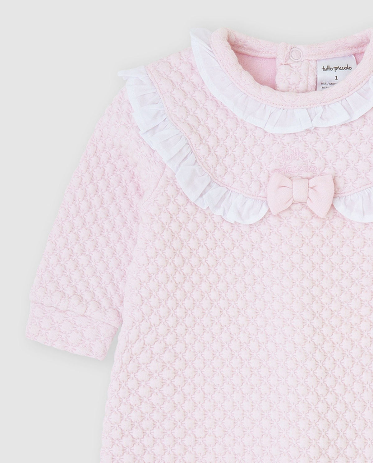 Tutto Piccolo Pink Quilted Bow Baby Grow Boxset 2416
