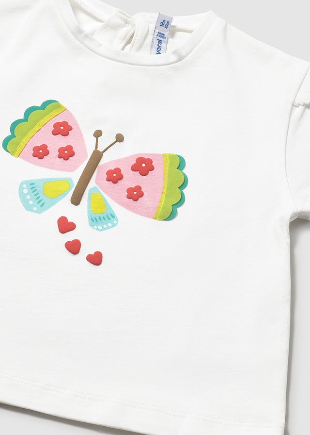Mayoral Baby Girl Butterfly Short Set