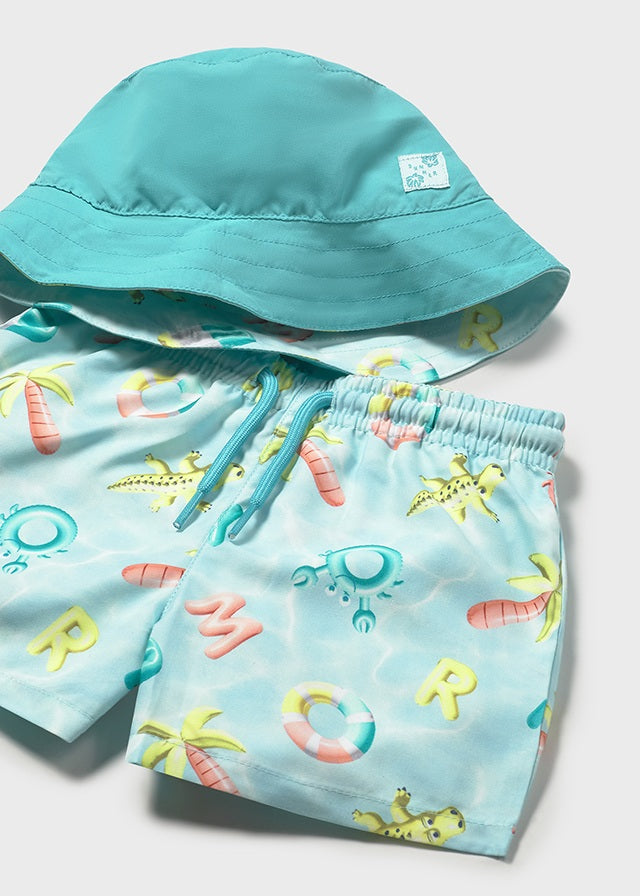 Mayoral Baby Boy Crocodile Swim Short Set