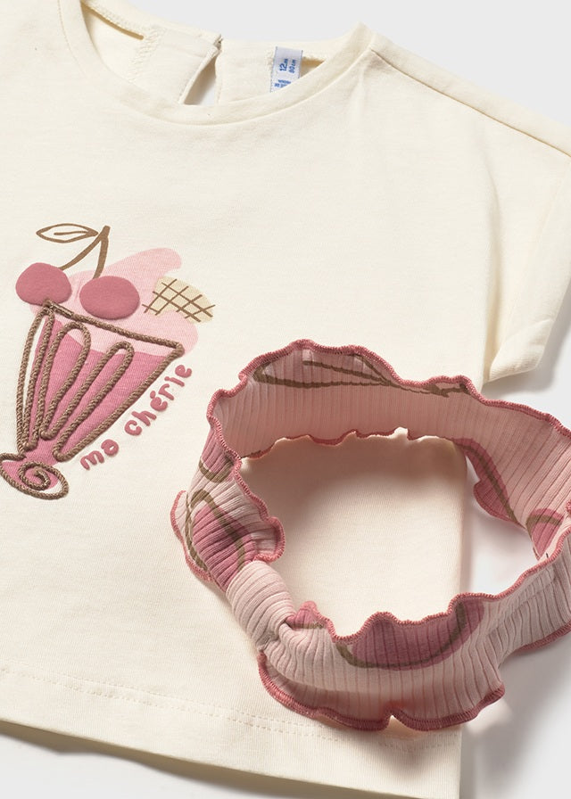 Mayoral Baby Girl Cherry Headband Legging Set