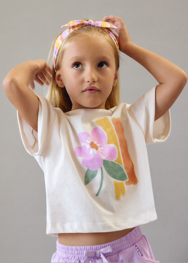 Mayoral Lilac Headband Denim Short Set
