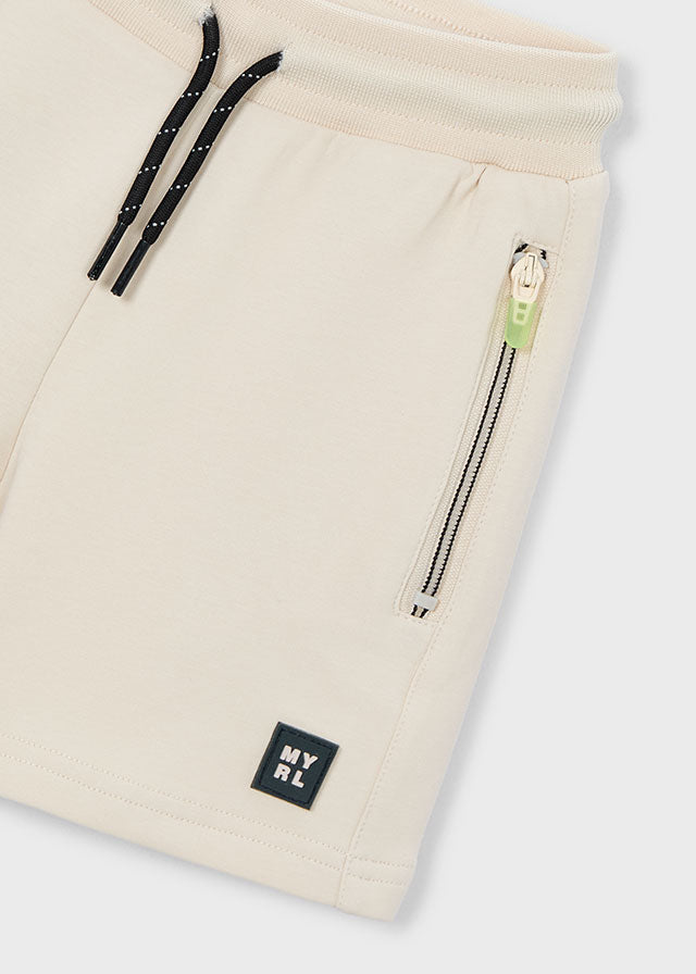 Mayoral Cream Hoodie Short Set