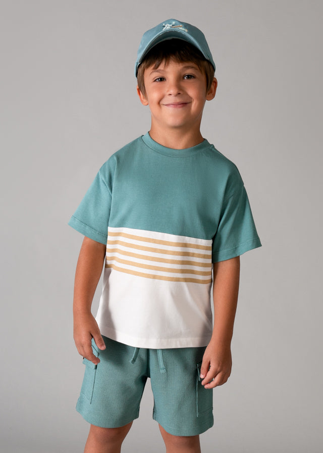 Mayoral Teal 3pc Short Set