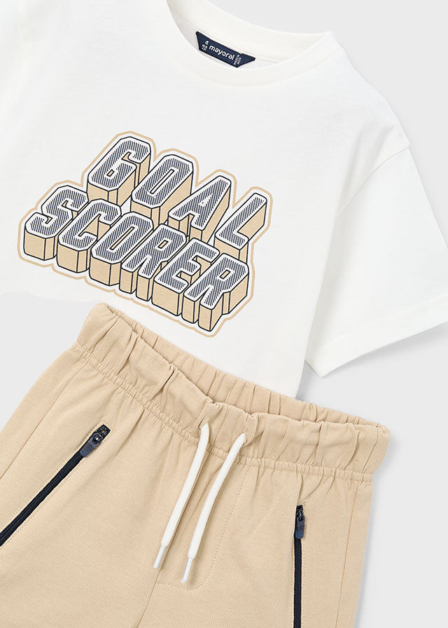 Mayoral Goal Scorer Beige Short Set