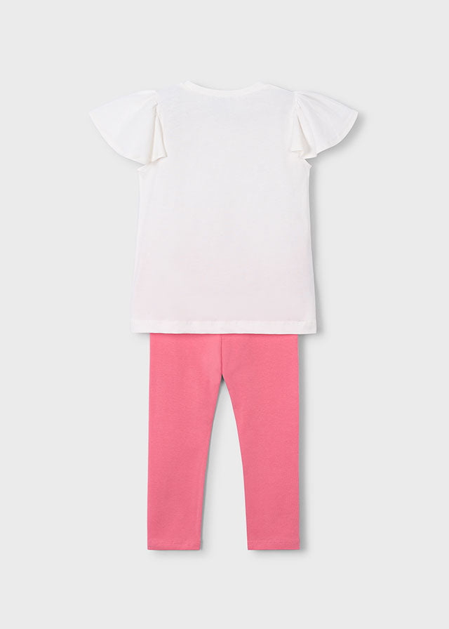 Mayoral Pink Flower Legging Set