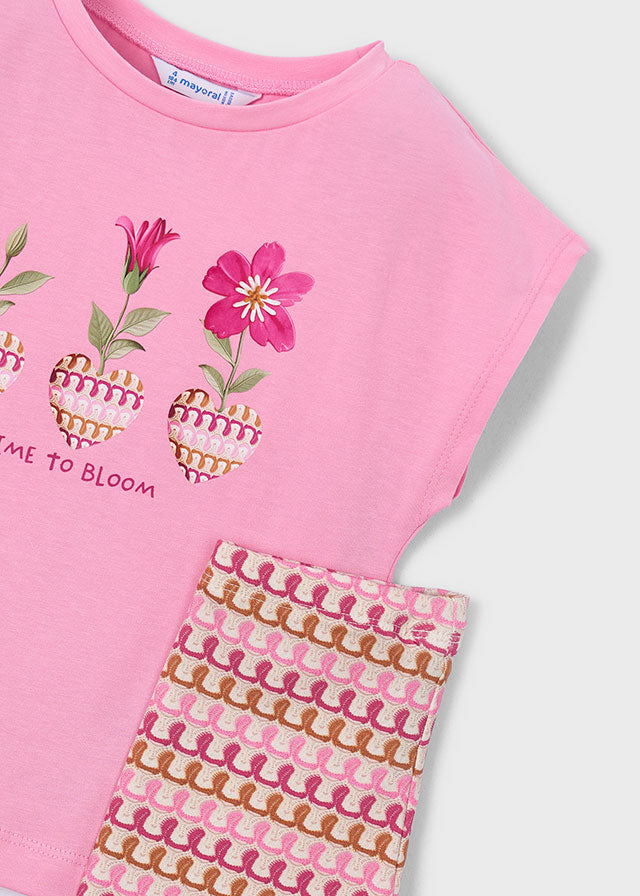 Mayoral Pink Bloom Flare Set
