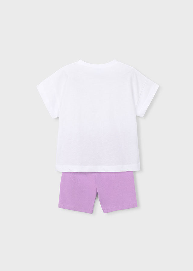 Mayoral Lilac Shoe Cycle Short Set