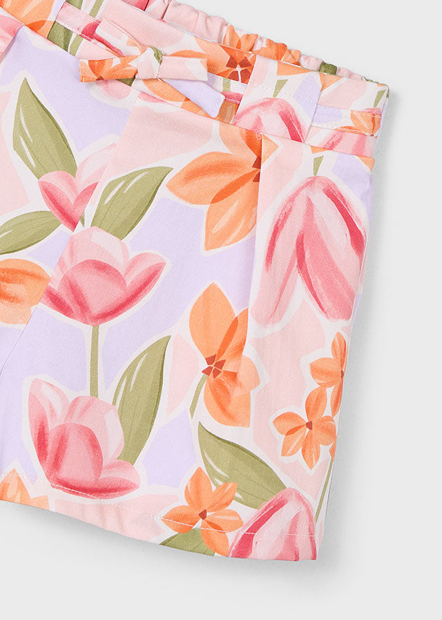 Mayoral Peach Floral Short Set