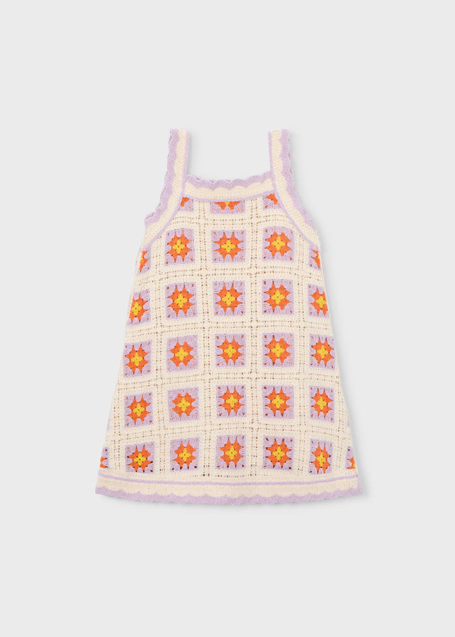 Mayoral Lilac Crochet Dress