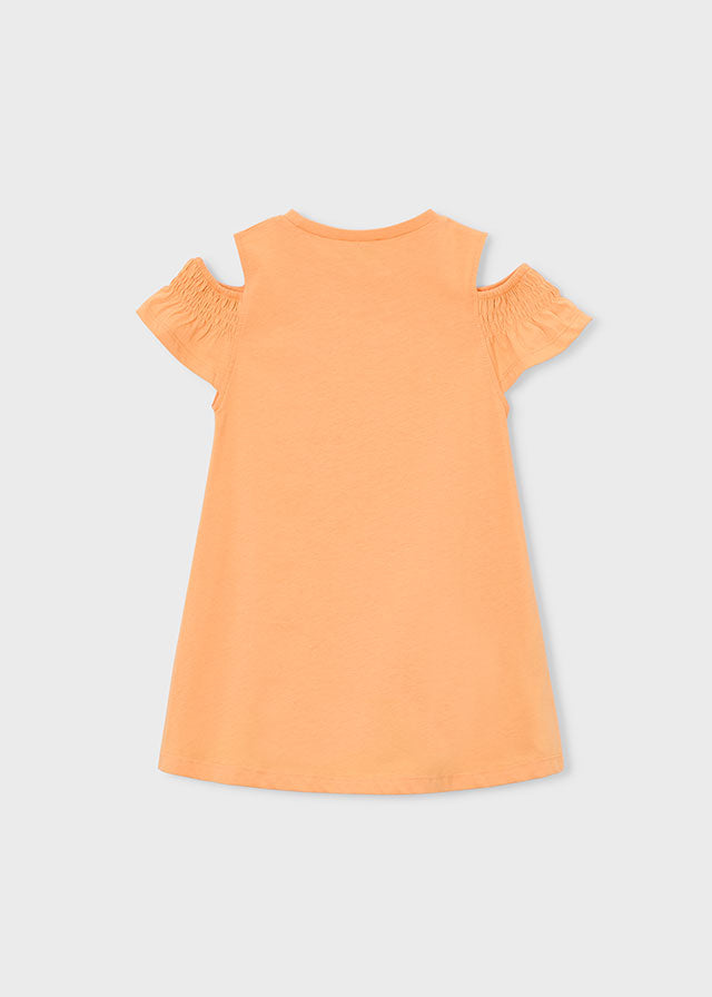 Mayoral Orange Cut Out Bag Dress
