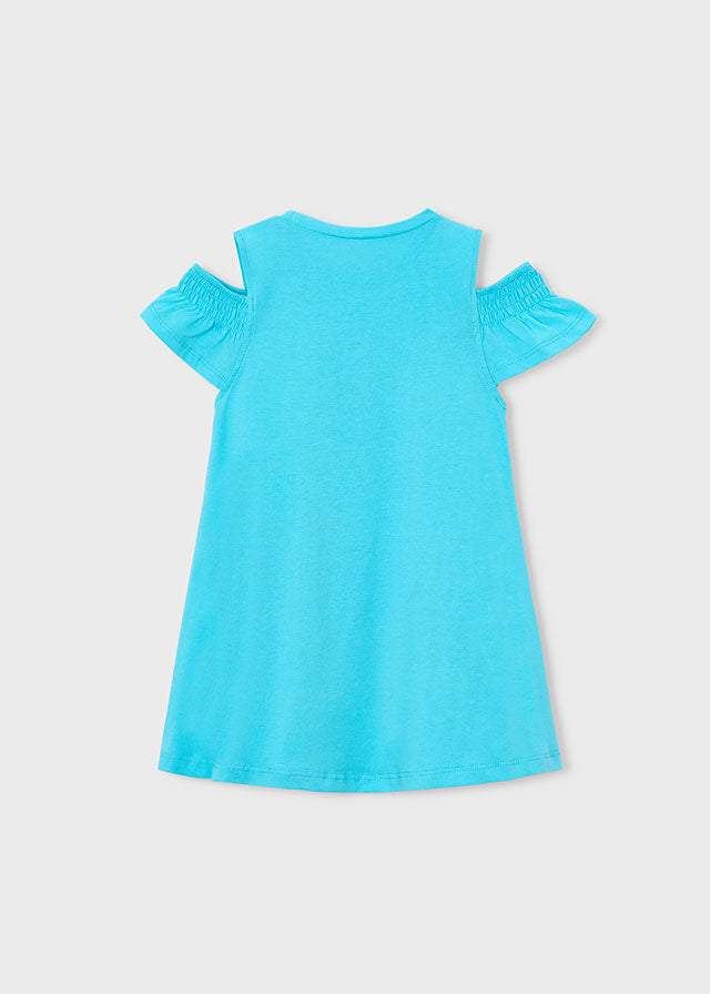 Mayoral Aqua Cut Out Bag Dress