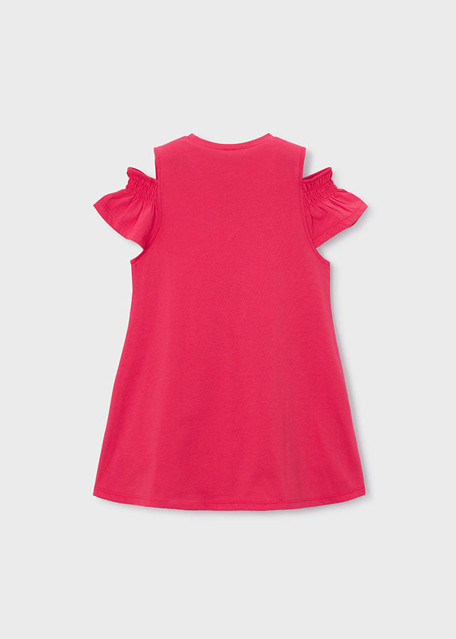 Mayoral Strawberry Cut Out Bag Dress