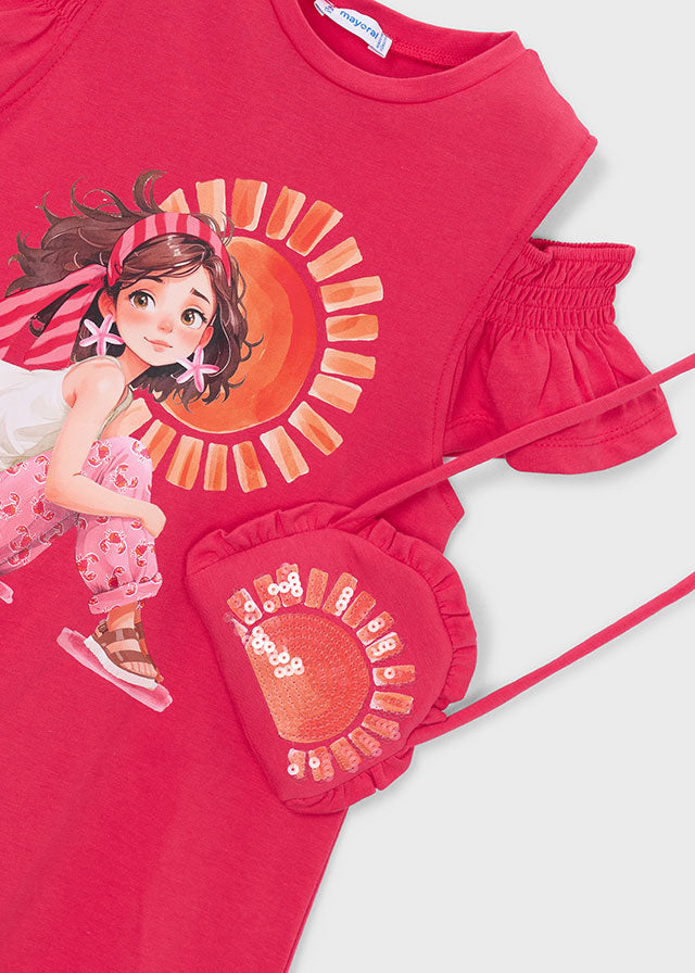 Mayoral Strawberry Cut Out Bag Dress