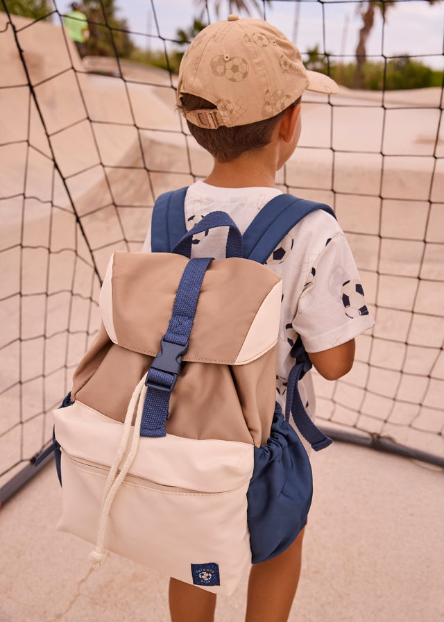 Mayoral Navy & Beige Backpack