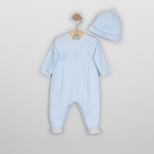 Emile et Rose Miller Pale Blue Baby Grow & Hat