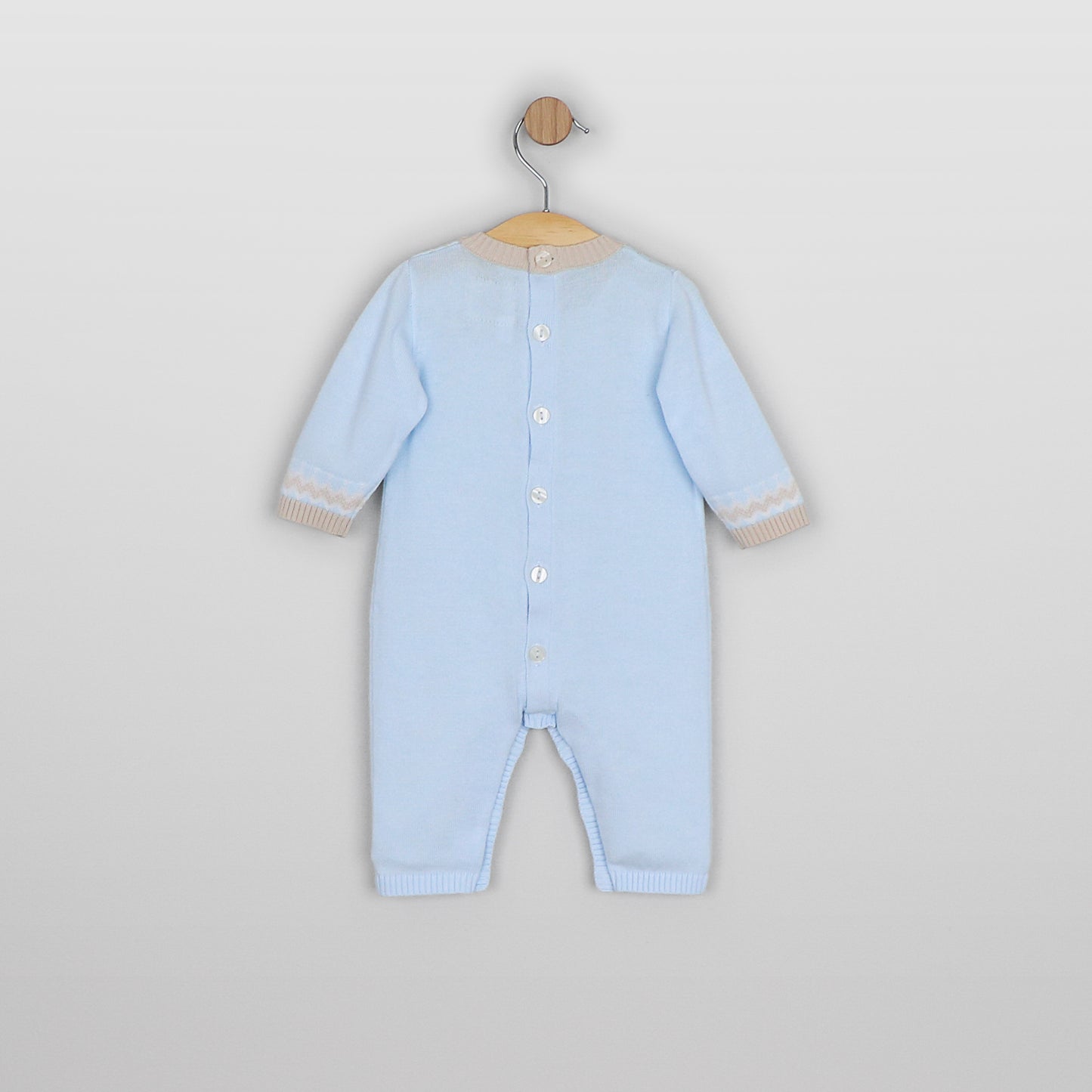 Emile et Rose Magnus Pale Blue Knit Romper