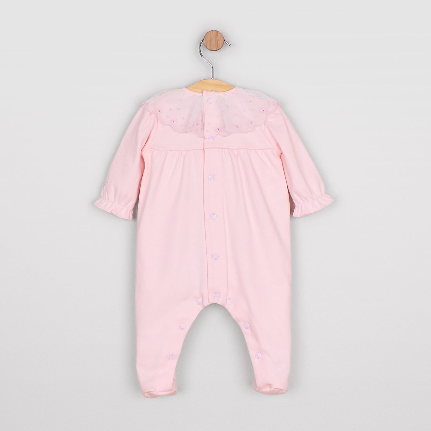 Emile et Rose Mabel Pale Pink Frill Baby Grow