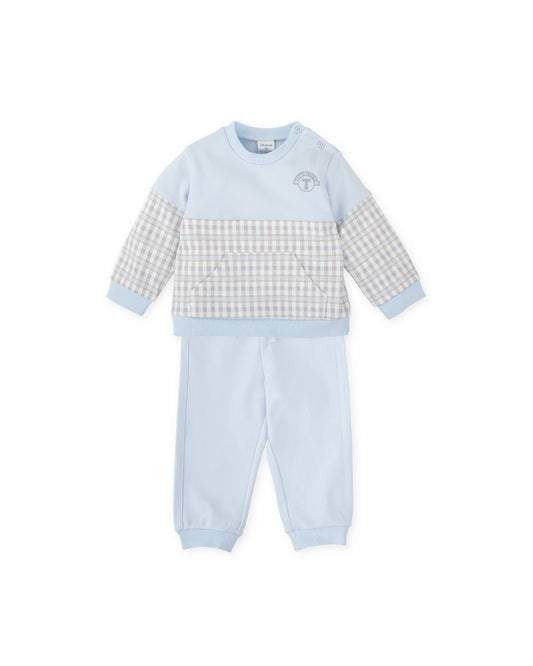 Tutto Piccolo Blue Gingham Tracksuit 2713