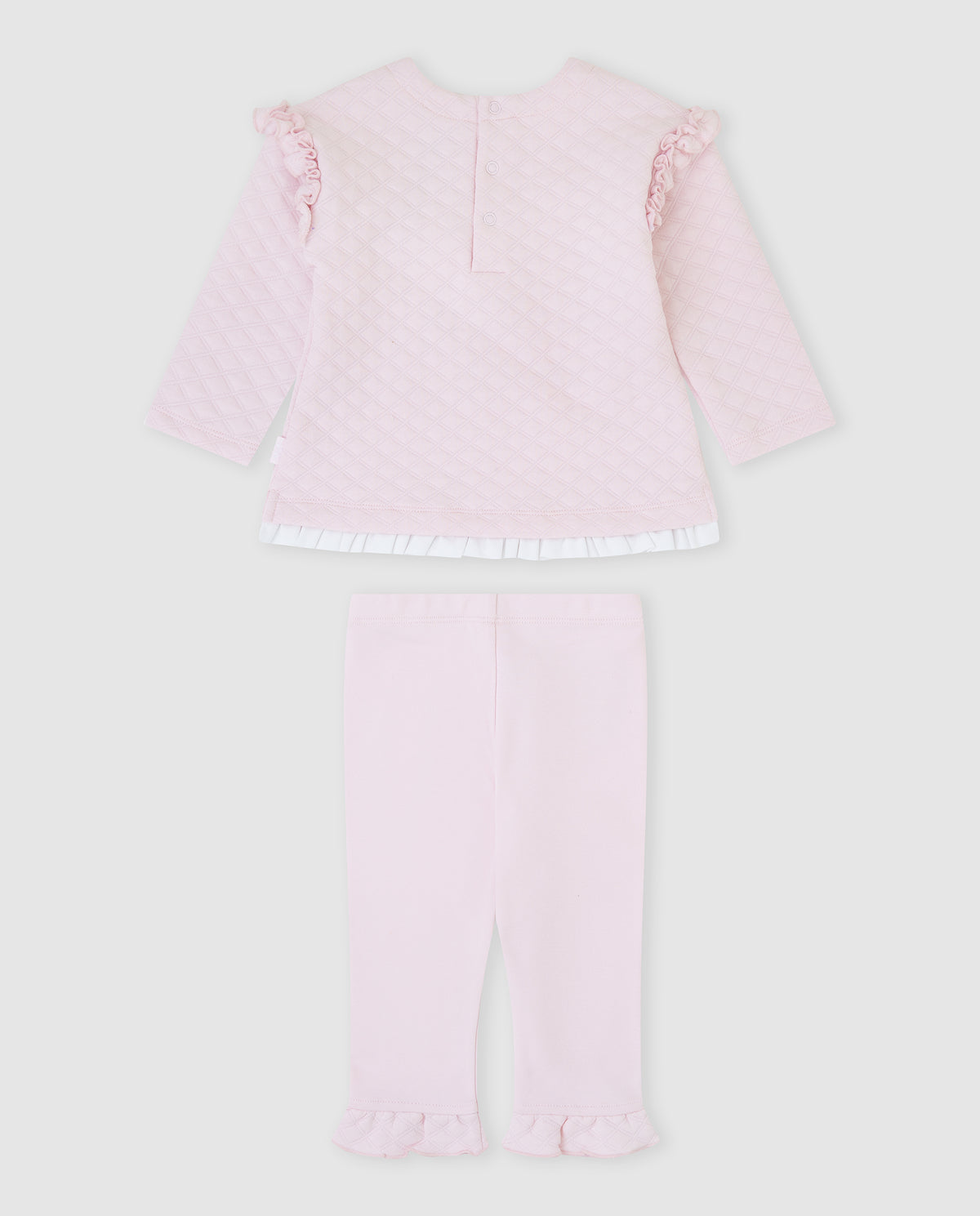 Tutto Piccolo Pink Quilted Bow Legging Set 2737