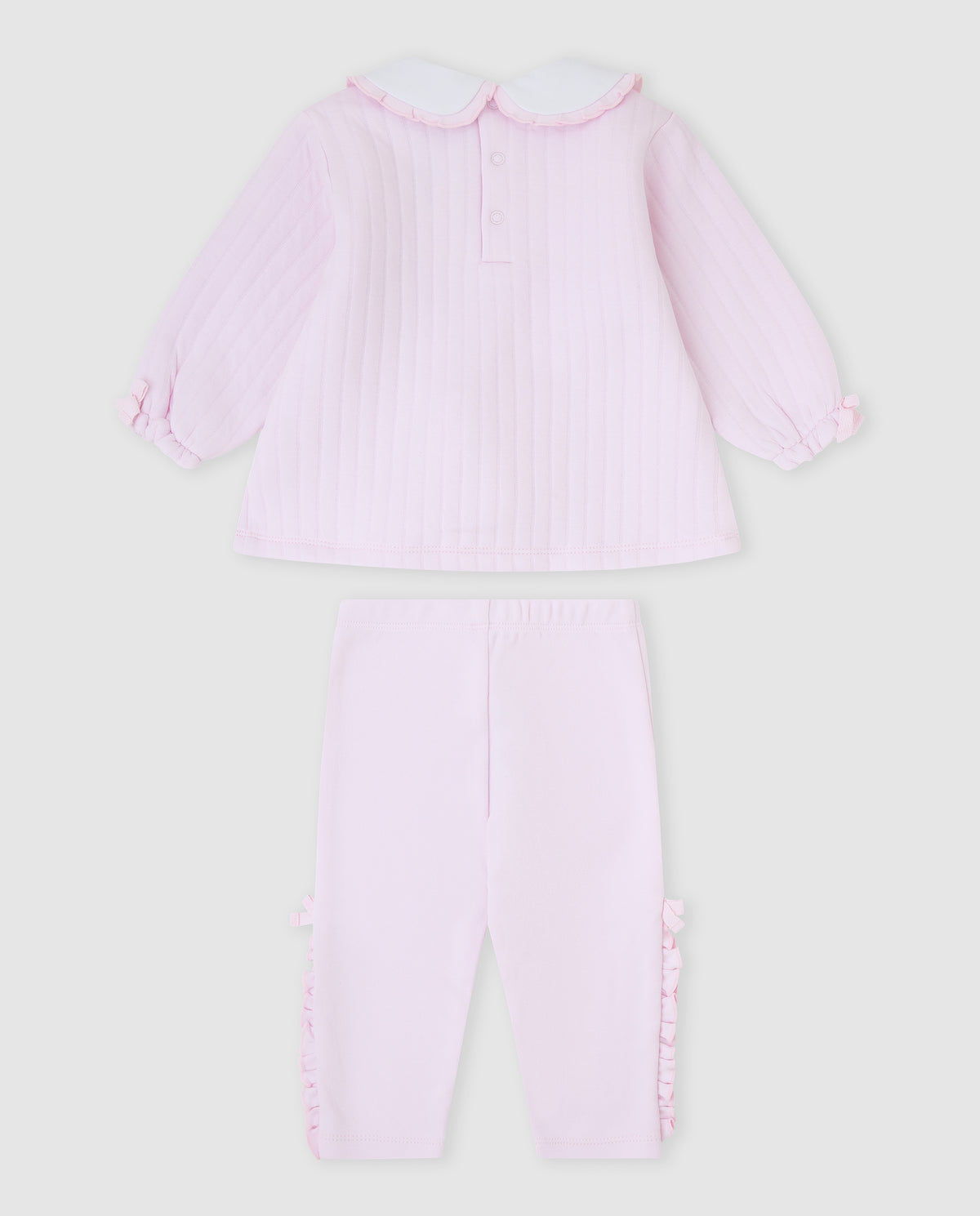 Tutto Piccolo Pink Quilted Frill Legging Set 2738