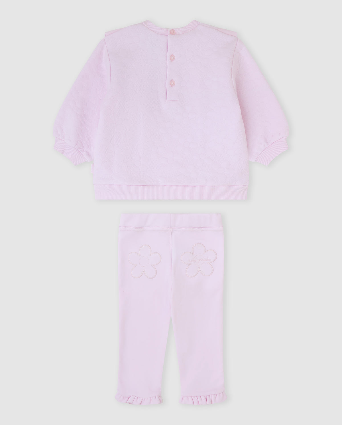 Tutto Piccolo Pink Frill Sweater Set 2739