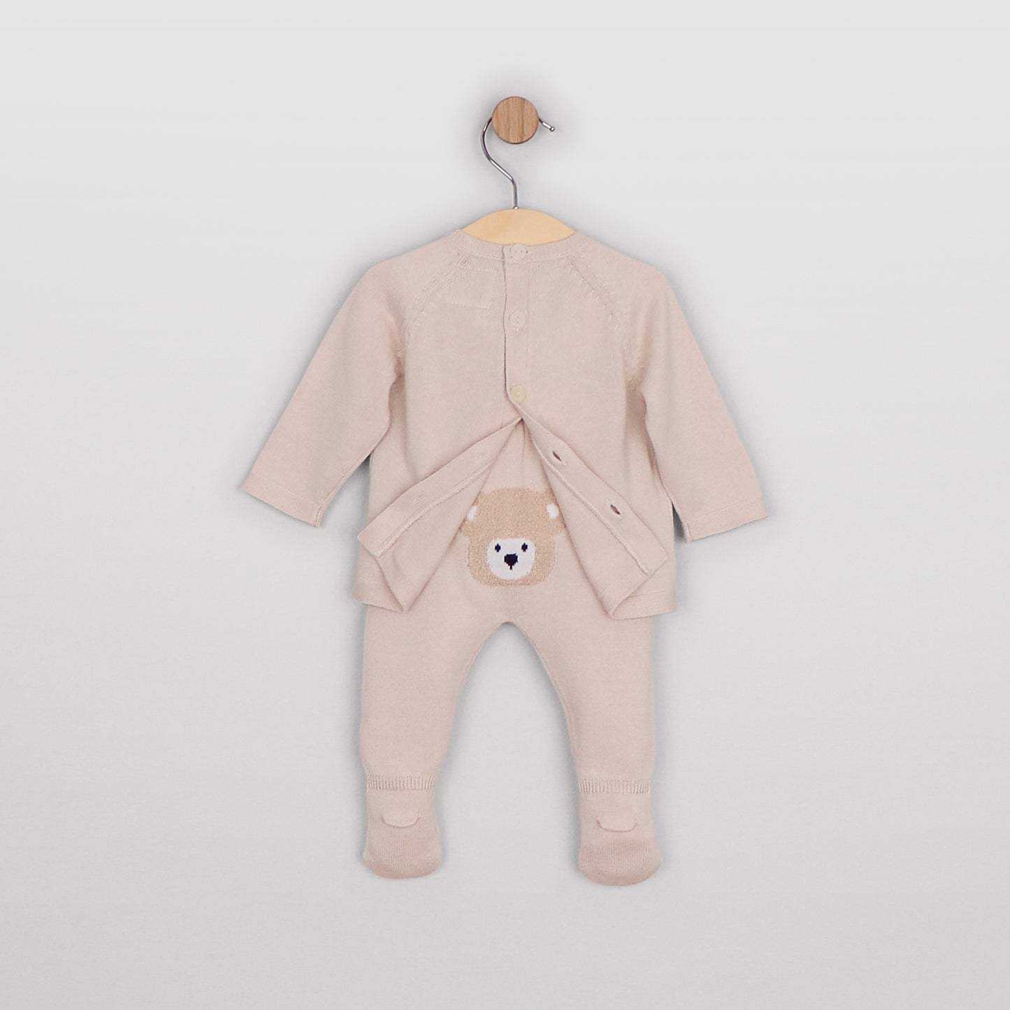 Emile et Rose Marco Stone Teddy Knit Set & Hat