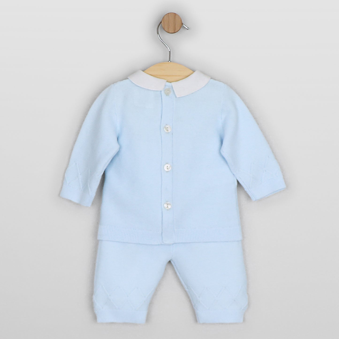Emile et Rose Malachi Pale Blue Knit 2pc & Hat