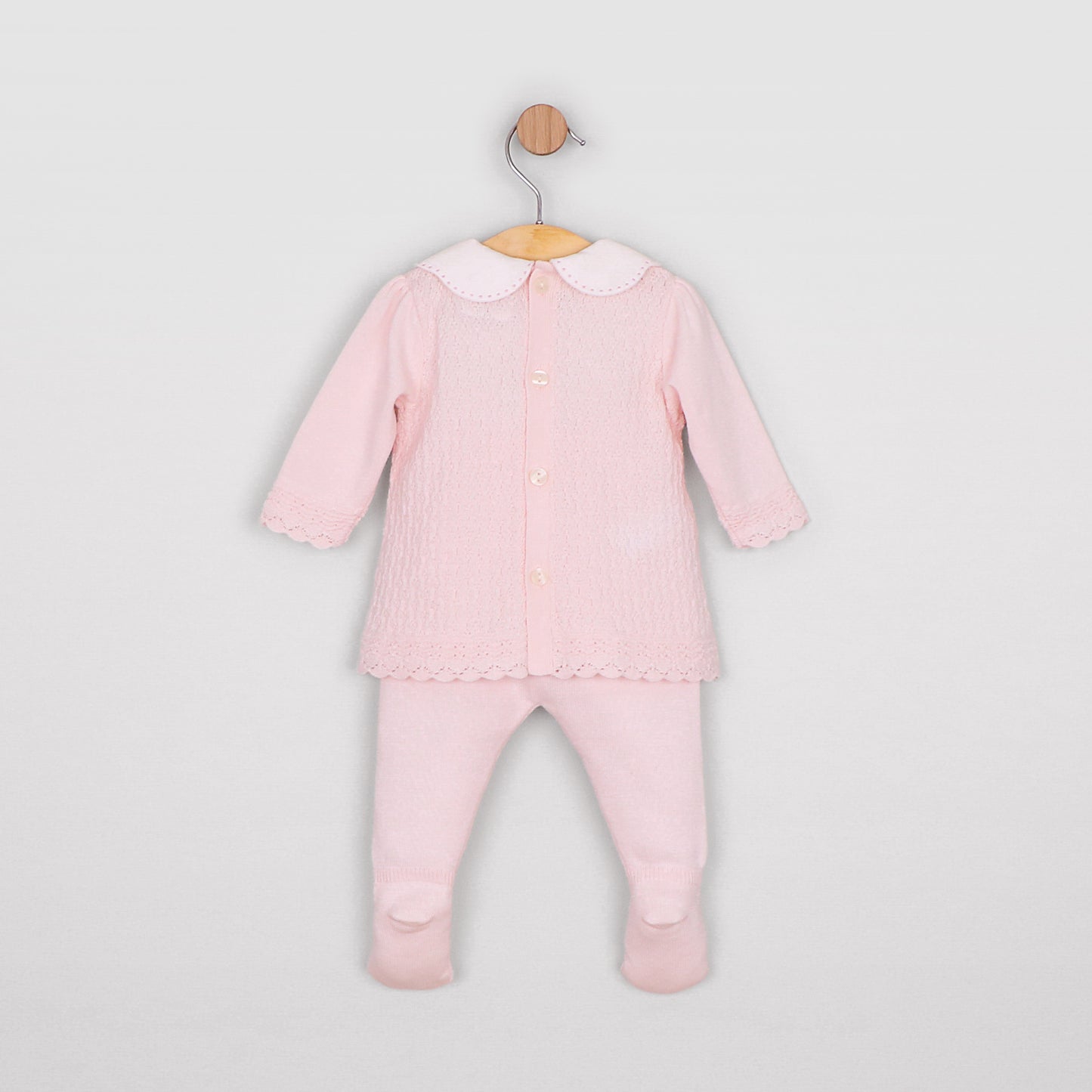 Emile et Rose Minny Pale Pink Knit 2pc & Hat