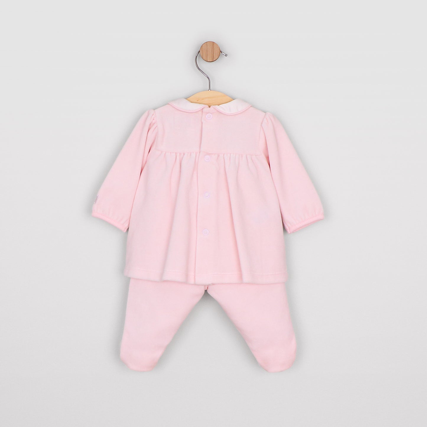Emile et Rose Michelle Pale Pink Velour 2pc & Hat