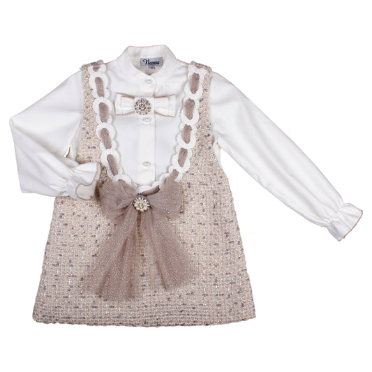 Naxos Gold Shirt Bow Dress