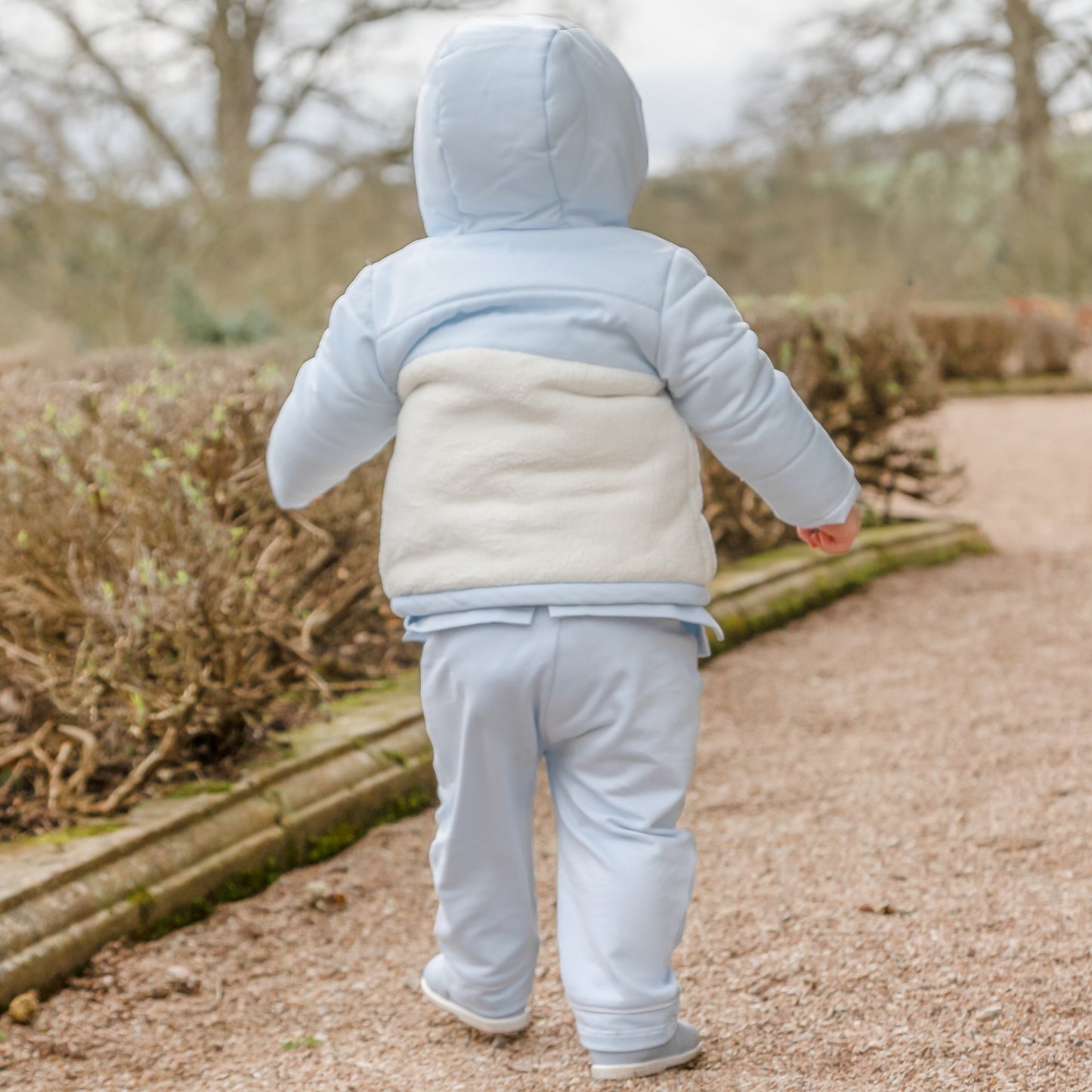 Emile et Rose Marcus Pale Blue Fleece Coat