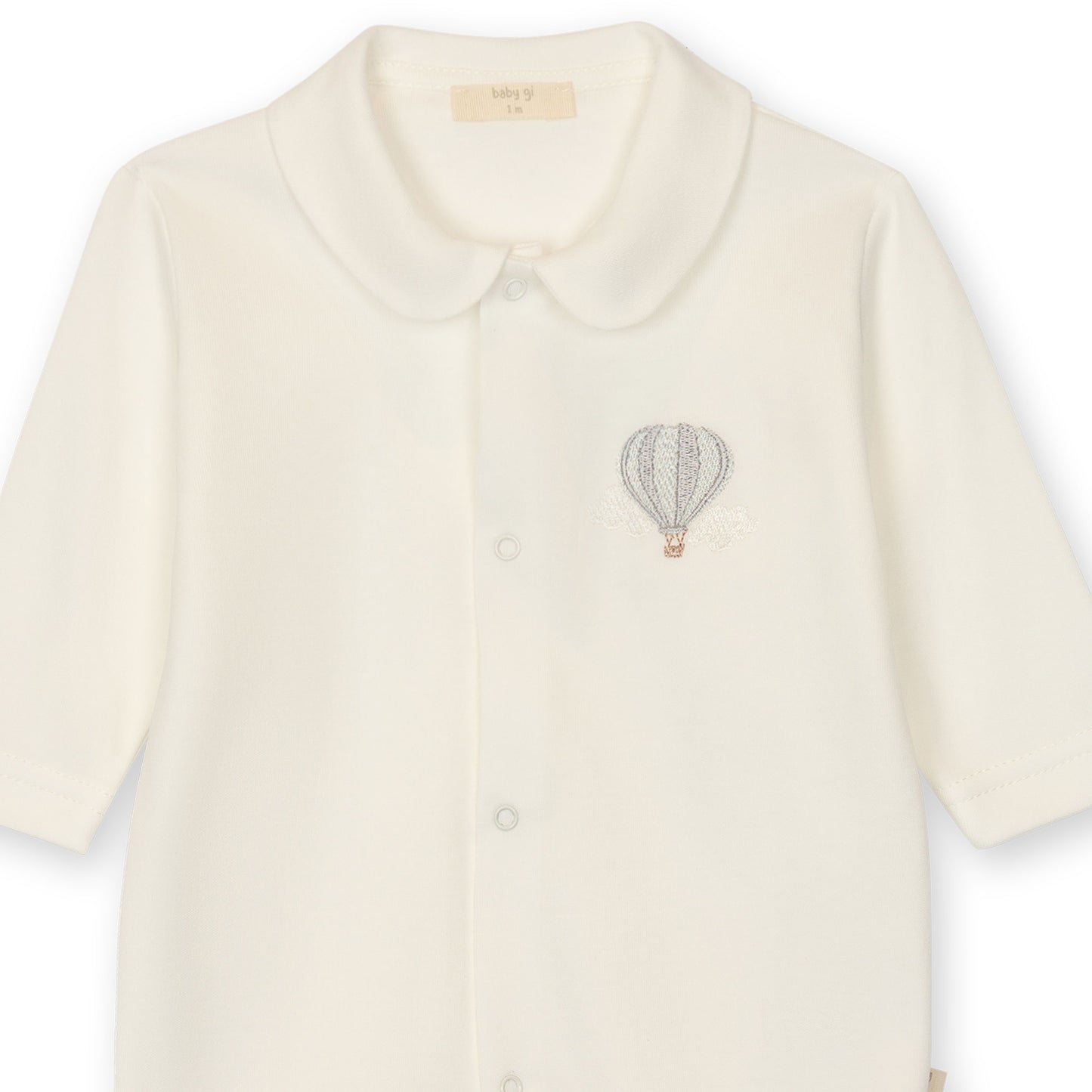 Baby Gi Ivory Hot Air Balloon Cotton Baby Grow