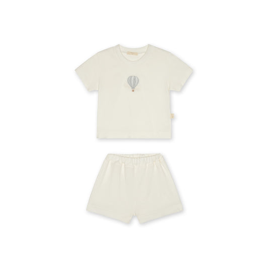 Baby Gi Ivory Hot Air Balloon Cotton Short Set