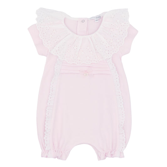 Blues Baby Pink Anglaise Frill Romper 2285