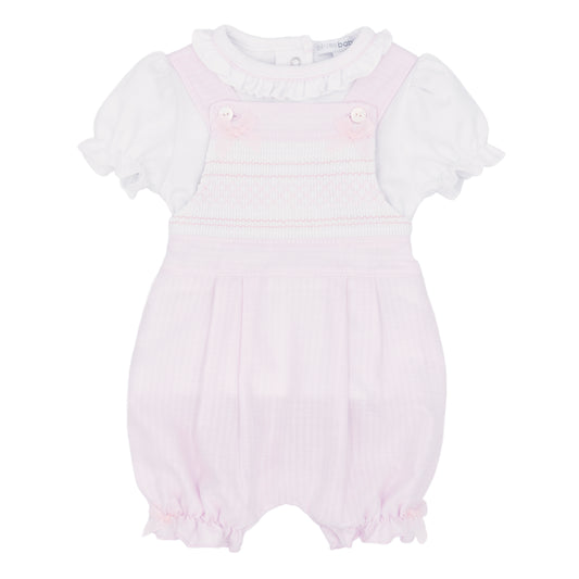 Blues Baby Pink Dungaree Set 3024
