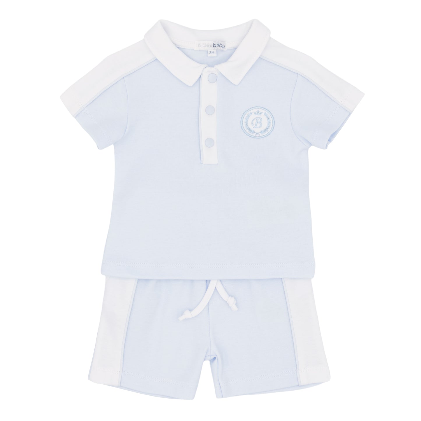 Blues Baby Blue & White Polo Set 3030